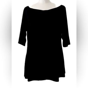 Sarin Mathew’s Black Scoop Neck Off The Shoulder Top